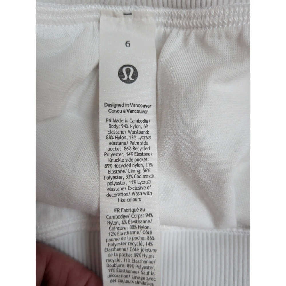 Lululemon Lined Dance Studio High-Rise Short 3.5" White - Picture 6 of 7
